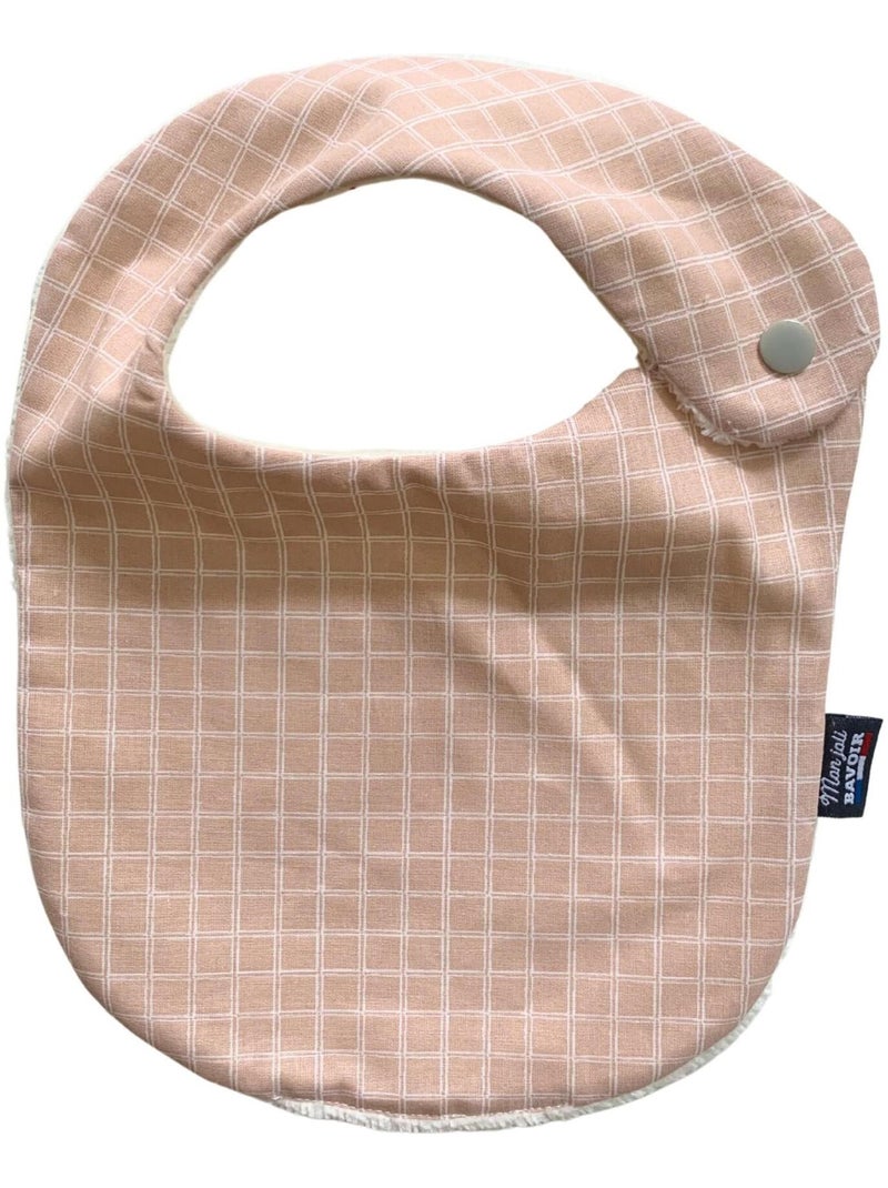 Bavoir nourrisson - Carreau Rose Rose clair - Kiabi