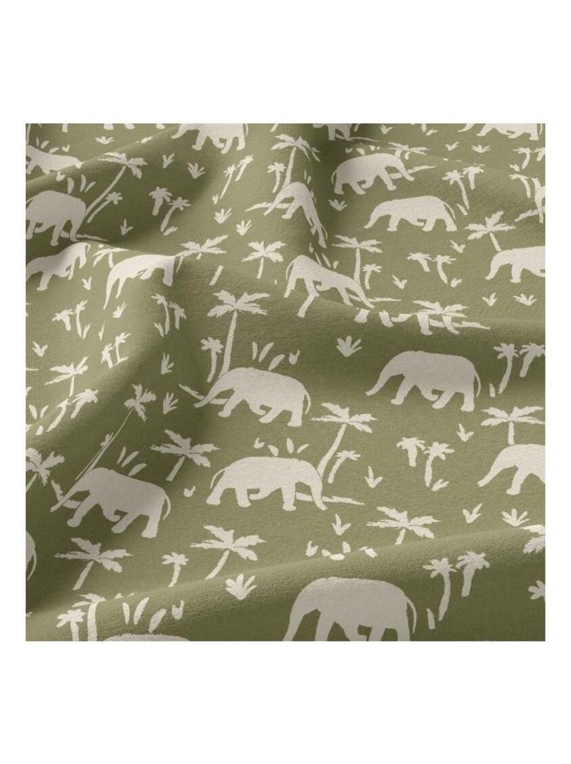 Bavoir nourrisson - Éléphants Gris Vert - Kiabi