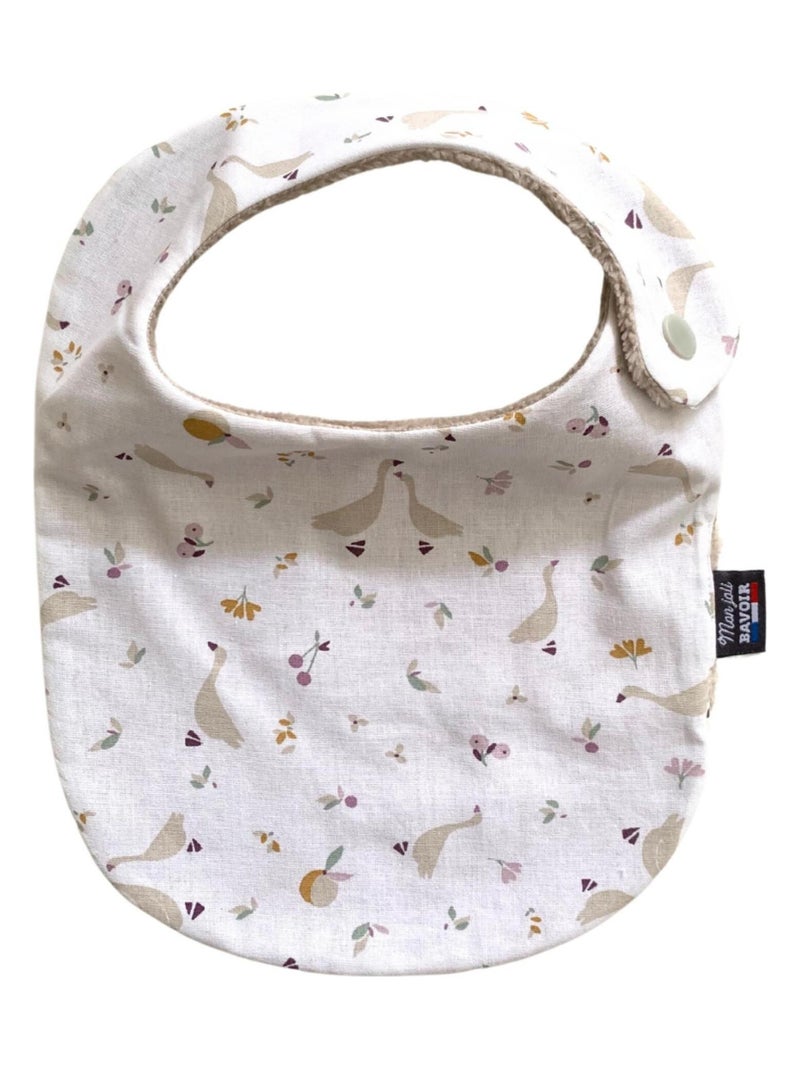 Bavoir nourrisson - Petites Oies Blanc Beige - Kiabi