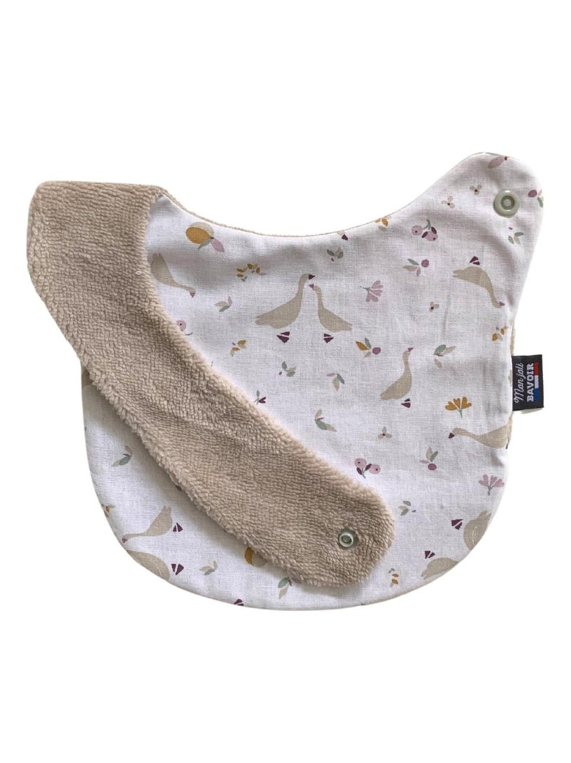 Bavoir nourrisson - Petites Oies Blanc Beige - Kiabi