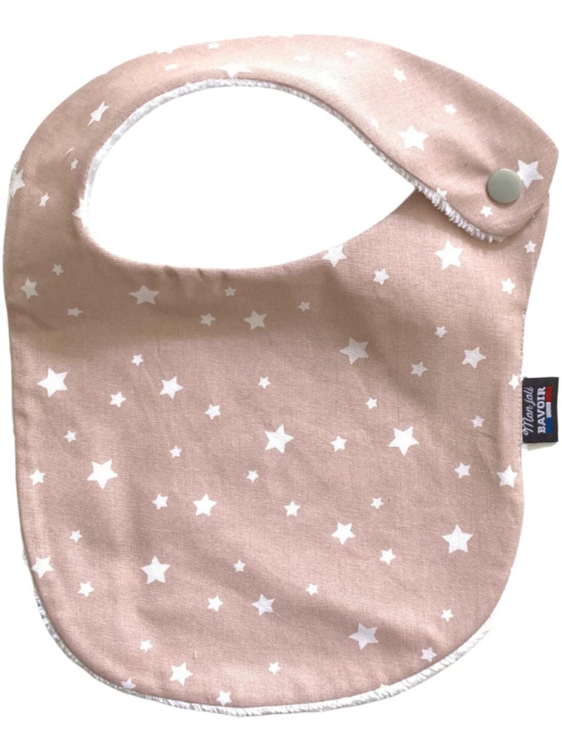 Bavoir nourrisson - Rose Pâle Étoiles Rose pâle - Kiabi