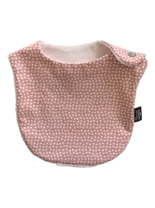 Bavoir nourrisson - Rose Petites Feuilles - Kiabi
