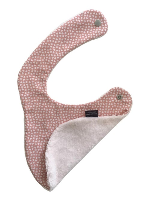 Bavoir nourrisson - Rose Petites Feuilles - Kiabi