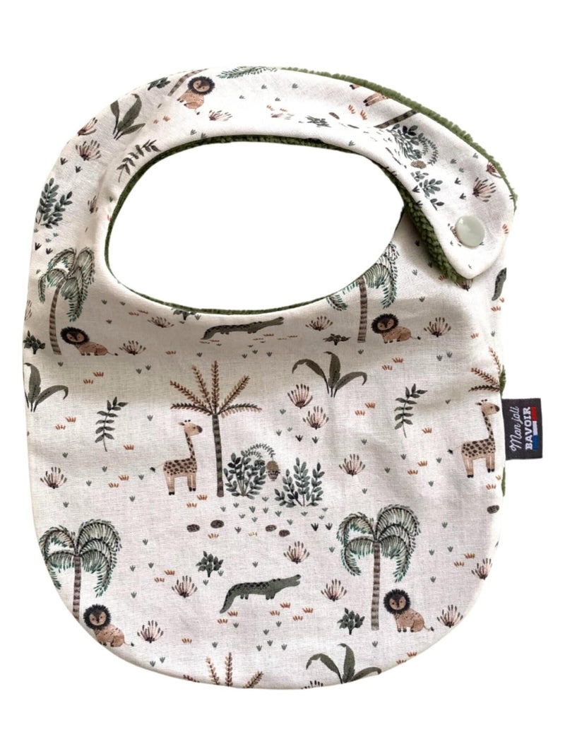 Bavoir nourrisson - Savane Beige/Vert - Kiabi