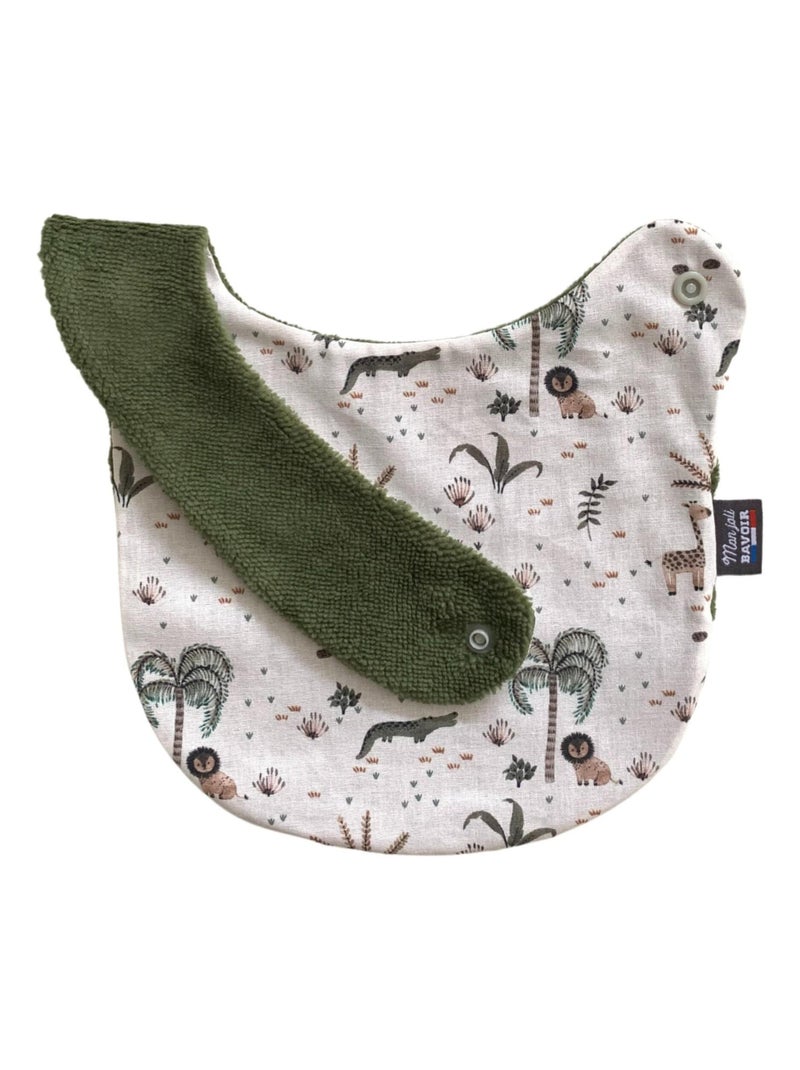 Bavoir nourrisson - Savane Beige/Vert - Kiabi