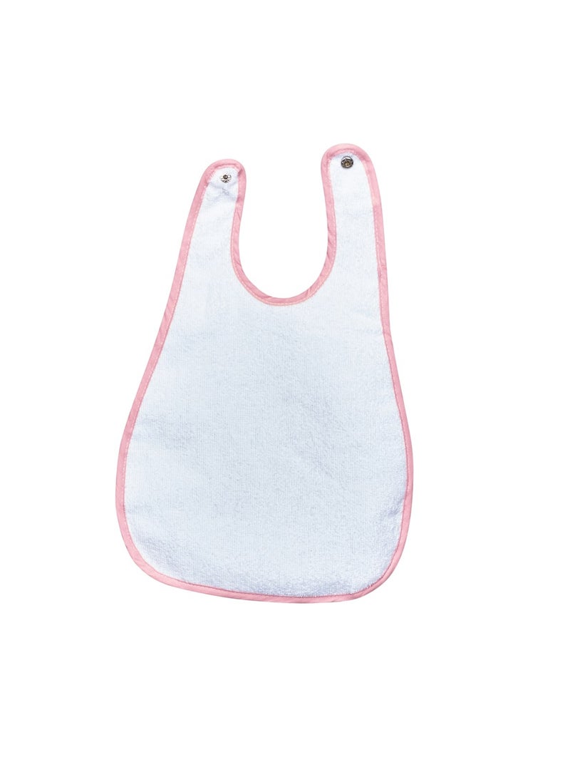 Bavoir plastifié avec récupérateur - SAUTHON Blanc Rose - Kiabi