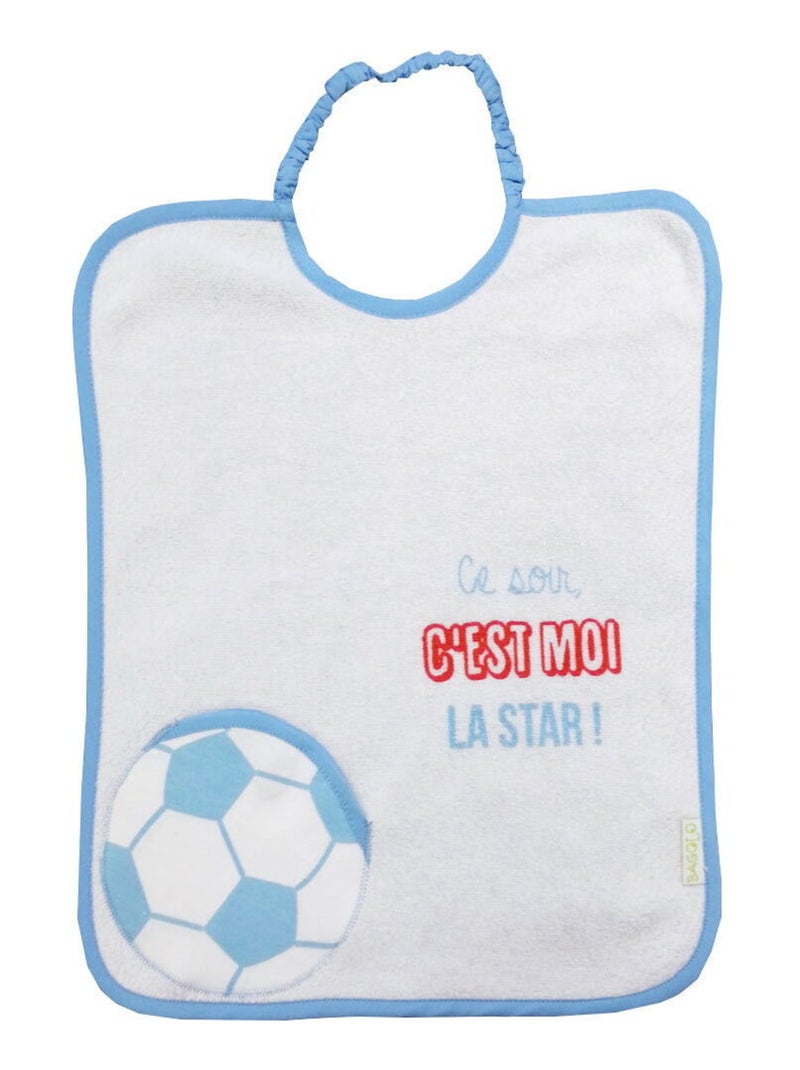 Bavoir pliable Bagolo football 12 mois Bleu - Kiabi