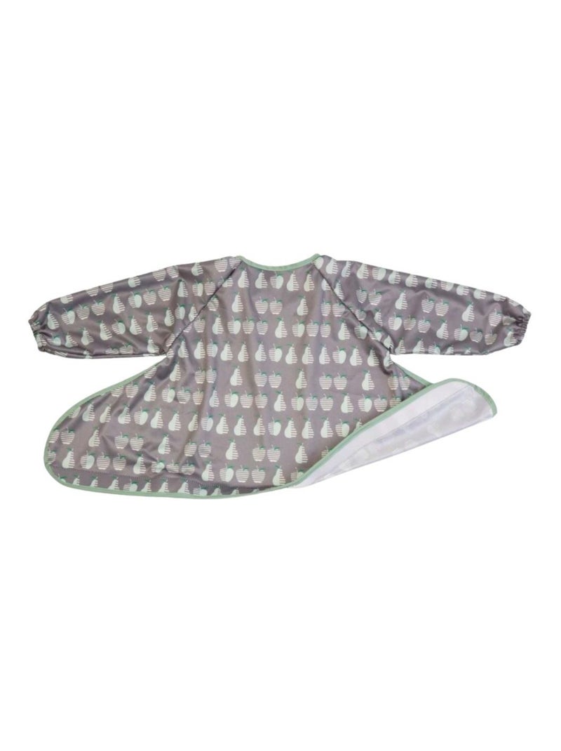 Bavoir pour le Kit Tidy Tot - manches longues - Pommes Poires Gris - Kiabi