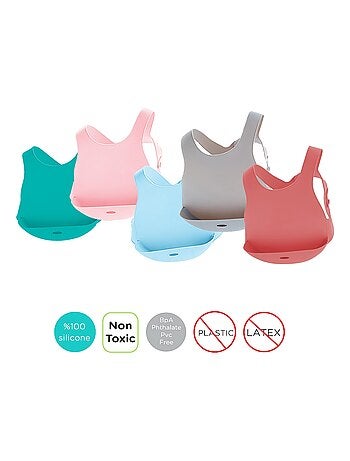 Bavoir récupérateur en silicone Minikoioi