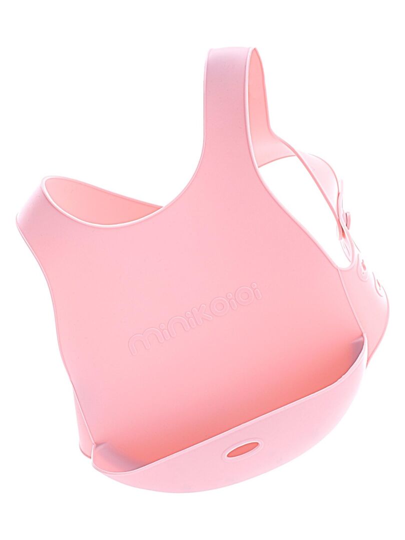 Bavoir récupérateur en silicone Minikoioi Rose - Kiabi