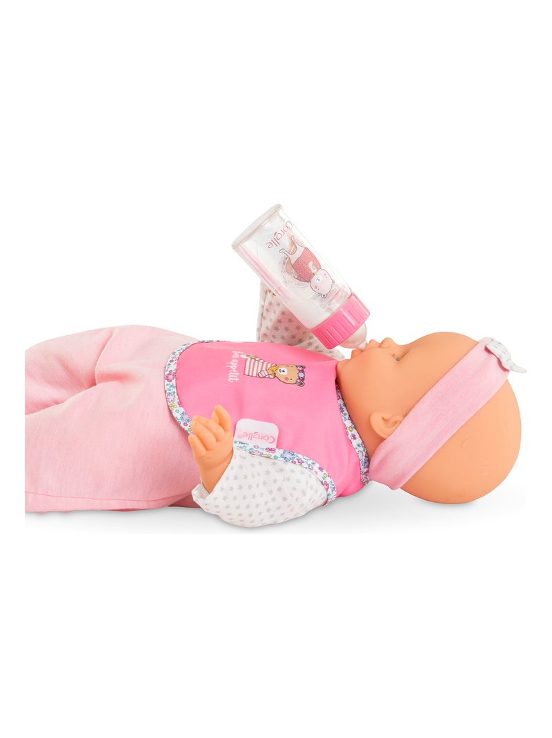 Bavoir Rose et Biberon Magique pour grand poupon 36/42 cm Rose - Kiabi