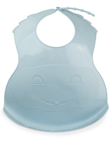 Bavoir semi-rigide avec récupérateur