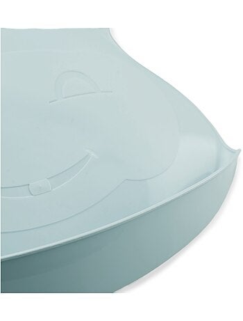 Bavoir semi-rigide avec récupérateur