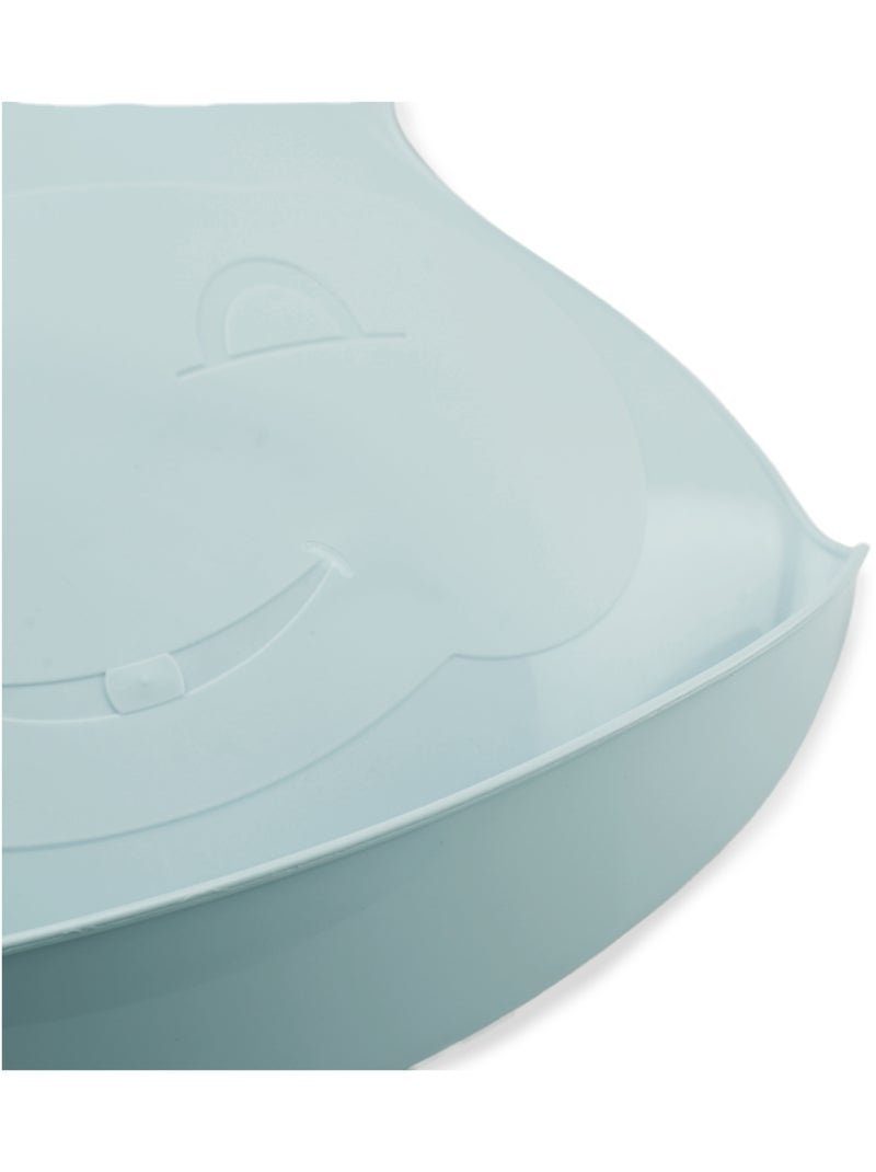 Bavoir semi-rigide avec récupérateur Bleu clair - Kiabi