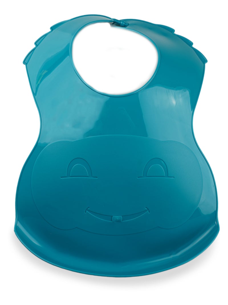 Bavoir semi-rigide avec récupérateur Bleu - Kiabi