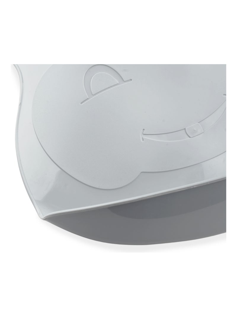 Bavoir semi-rigide avec récupérateur Gris - Kiabi