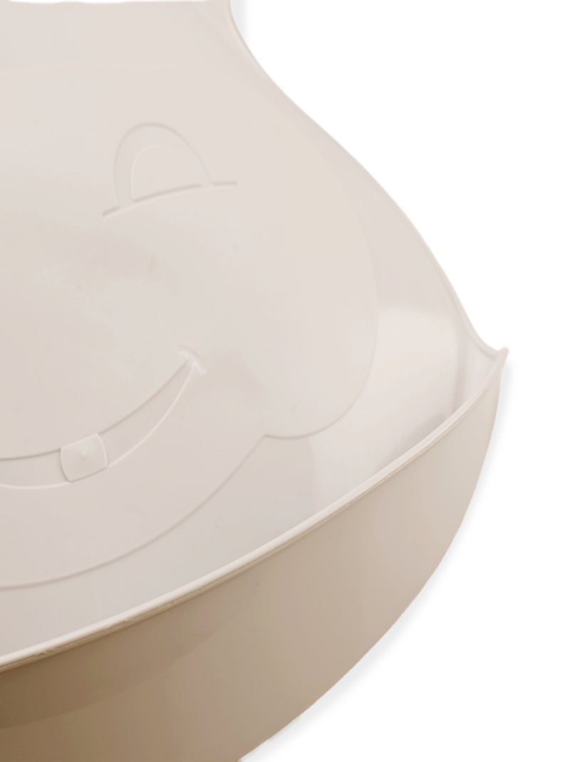 Bavoir semi-rigide avec récupérateur Marron glacé - Kiabi