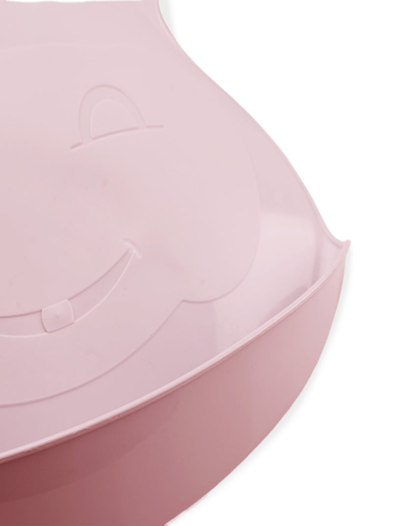 Bavoir semi-rigide avec récupérateur Rose - Kiabi