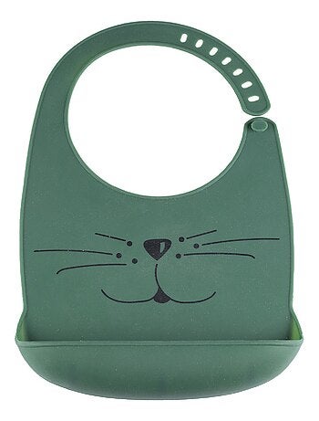 Bavoir silicone avec récupérateur