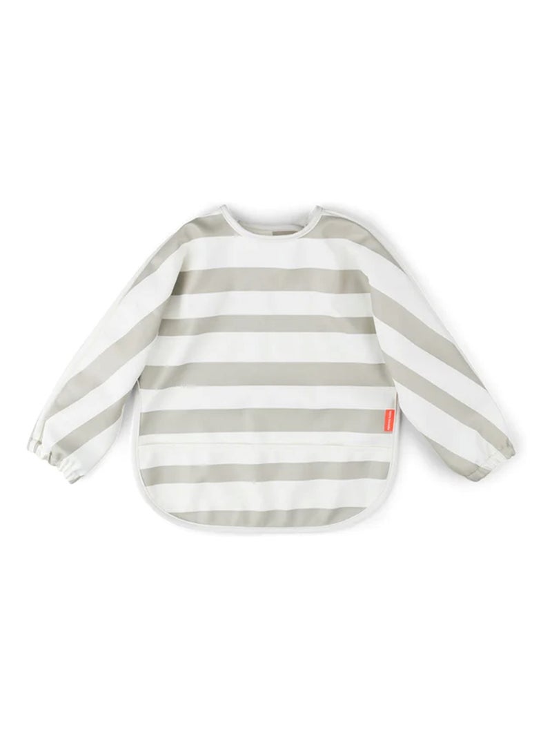 Bavoir Sleeved à manches - Rayures - Sable Beige - Kiabi
