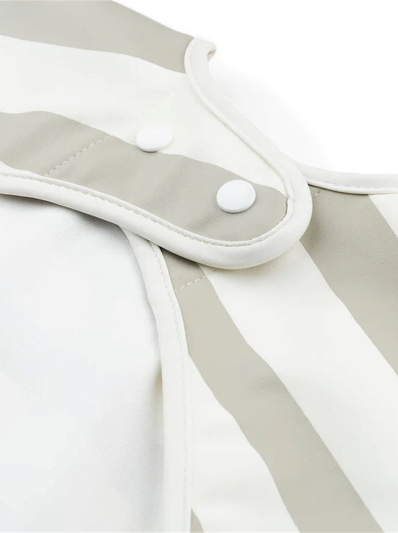Bavoir Sleeved à manches - Rayures - Sable Beige - Kiabi
