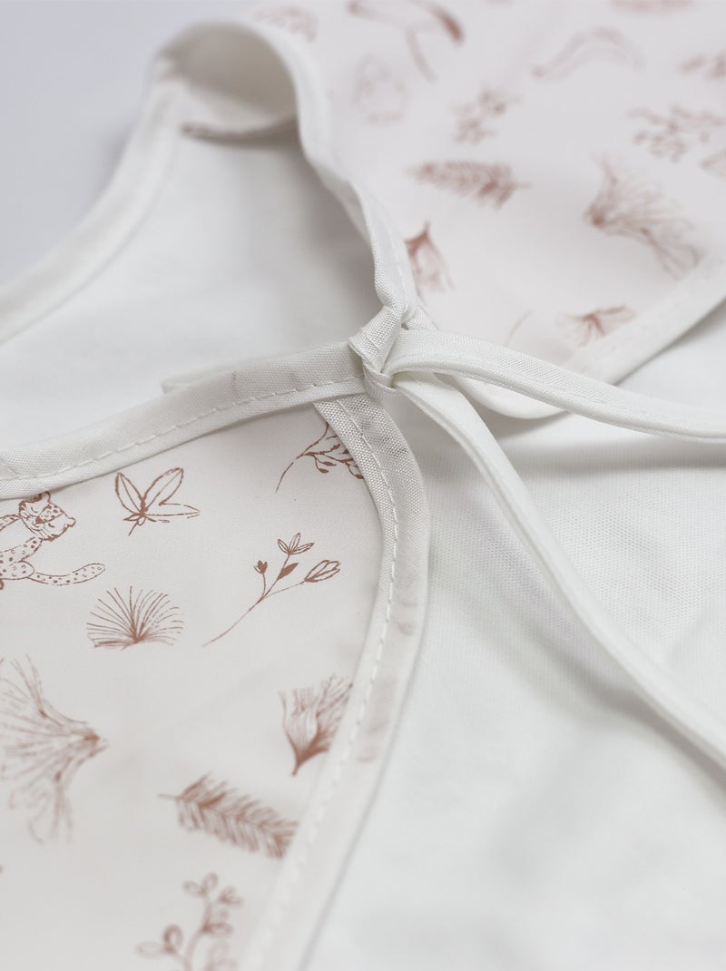 Bavoir Tablier à Manche Longues Pour Bébé Ecru - Kiabi