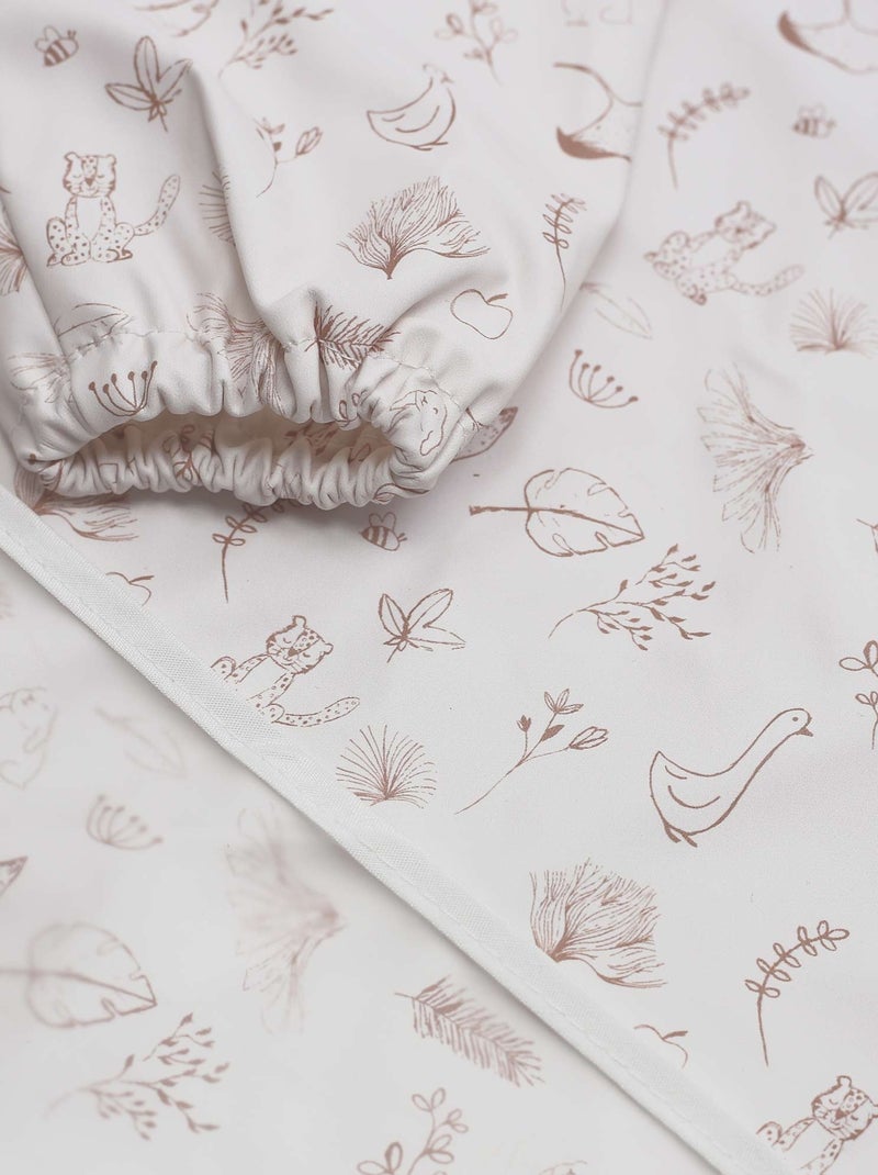 Bavoir Tablier à Manche Longues Pour Bébé Ecru - Kiabi