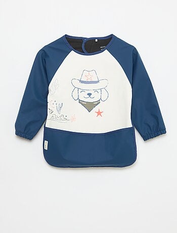 Bavoir tablier à manches longues imprimé