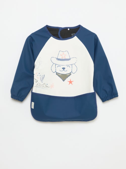 Bavoir tablier à manches longues imprimé - Kiabi