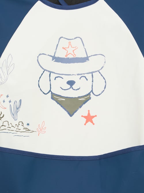 Bavoir tablier à manches longues imprimé - Kiabi