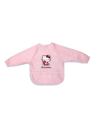 Bavoir Tablier Bébé Manches Longues - Hello Kitty - Tissu Imperméable Avec Poche