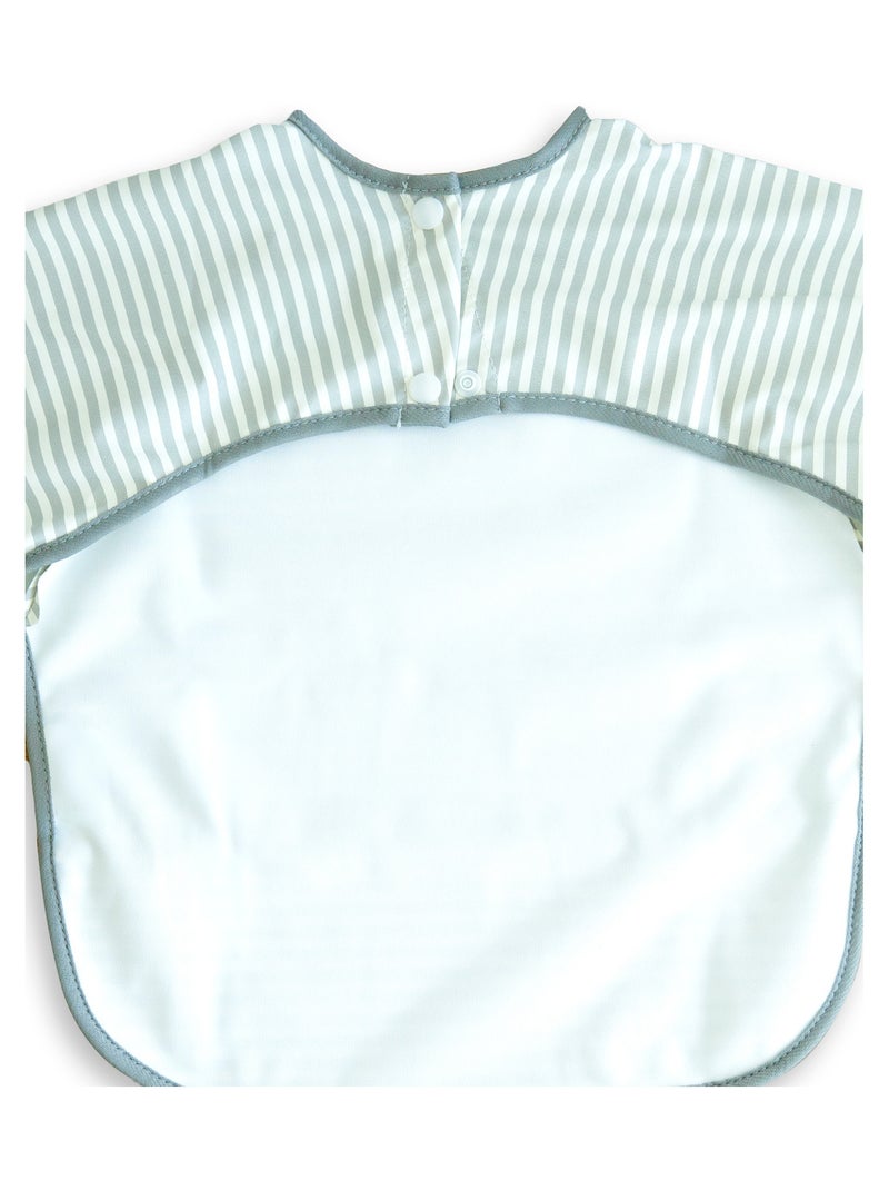 Bavoir Tablier Bébé Manches Longues –  LOONEY TUNES – Tissu Imperméable Avec Poche Gris - Kiabi