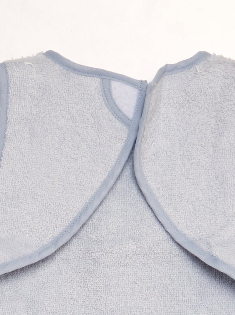 Bavoir tablier bi-matière Bleu - Kiabi