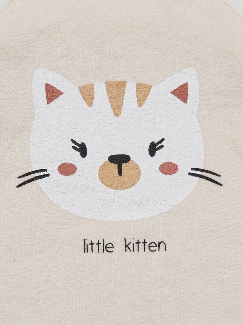 Bavoir tablier en éponge Blanc/rose - Kiabi