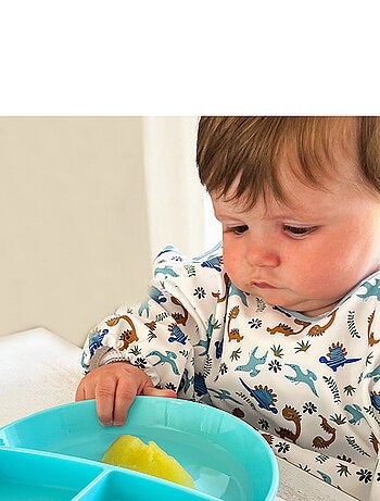 Bavoir tablier enduit 12 mois - Funny Dino - Babycalin