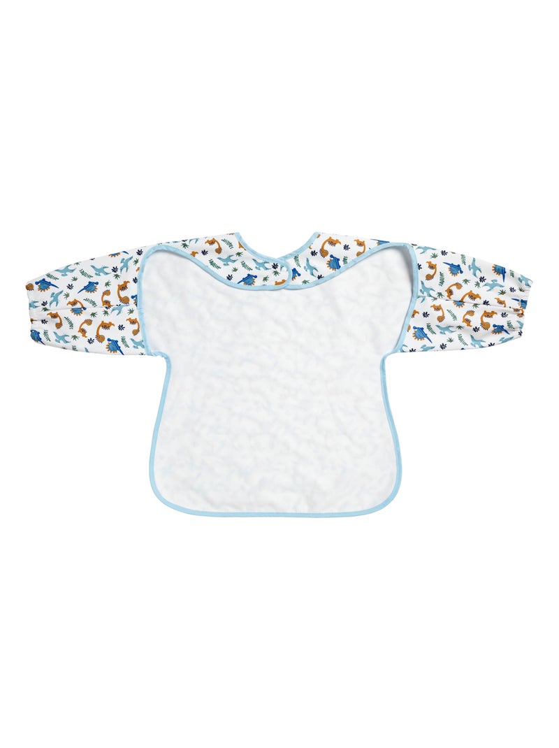 Bavoir tablier enduit 12 mois - Funny Dino - Babycalin Bleu Vert - Kiabi