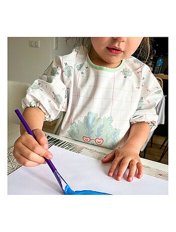 Bavoir tablier enduit 12 mois - Funny Dino - Babycalin