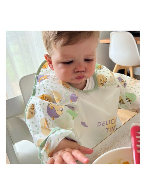 Bavoir tablier imperméable à manches longues 12 mois - Roi Lion Cosy Time - Babycalin - Kiabi