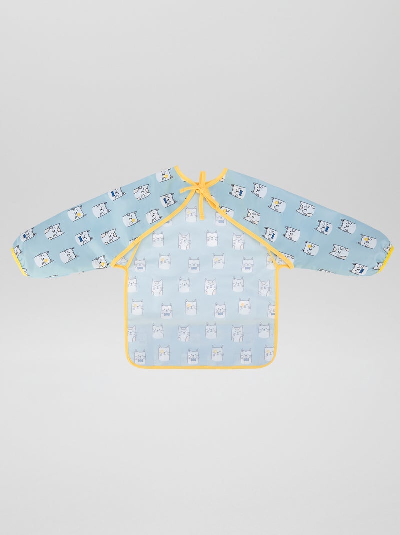 Bavoir tablier imperméable 'Badabulle' bleu - Kiabi
