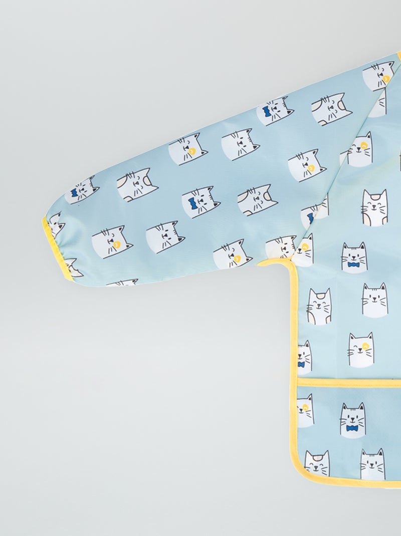 Bavoir tablier imperméable 'Badabulle' bleu - Kiabi