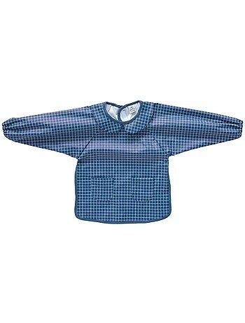 Bavoir-tablier imperméable manches longues 3-5 ans carreaux