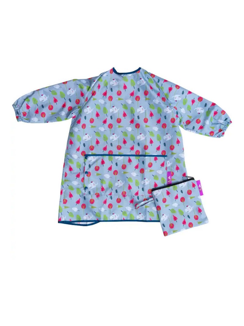 Bavoir Tablier Long Tidy Tot - Éléphants et arbres Gris - Kiabi