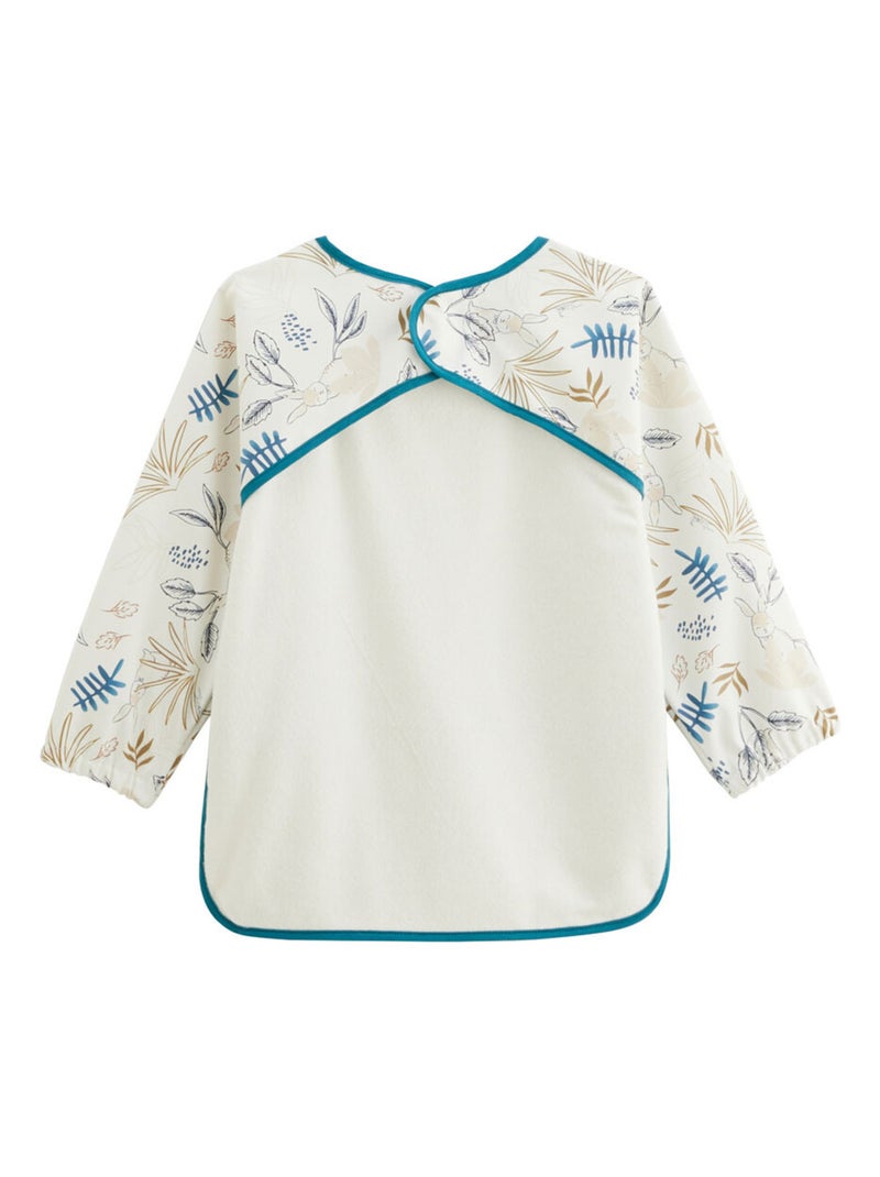 Bavoir tablier manches longues Gribouille Ecru - Kiabi