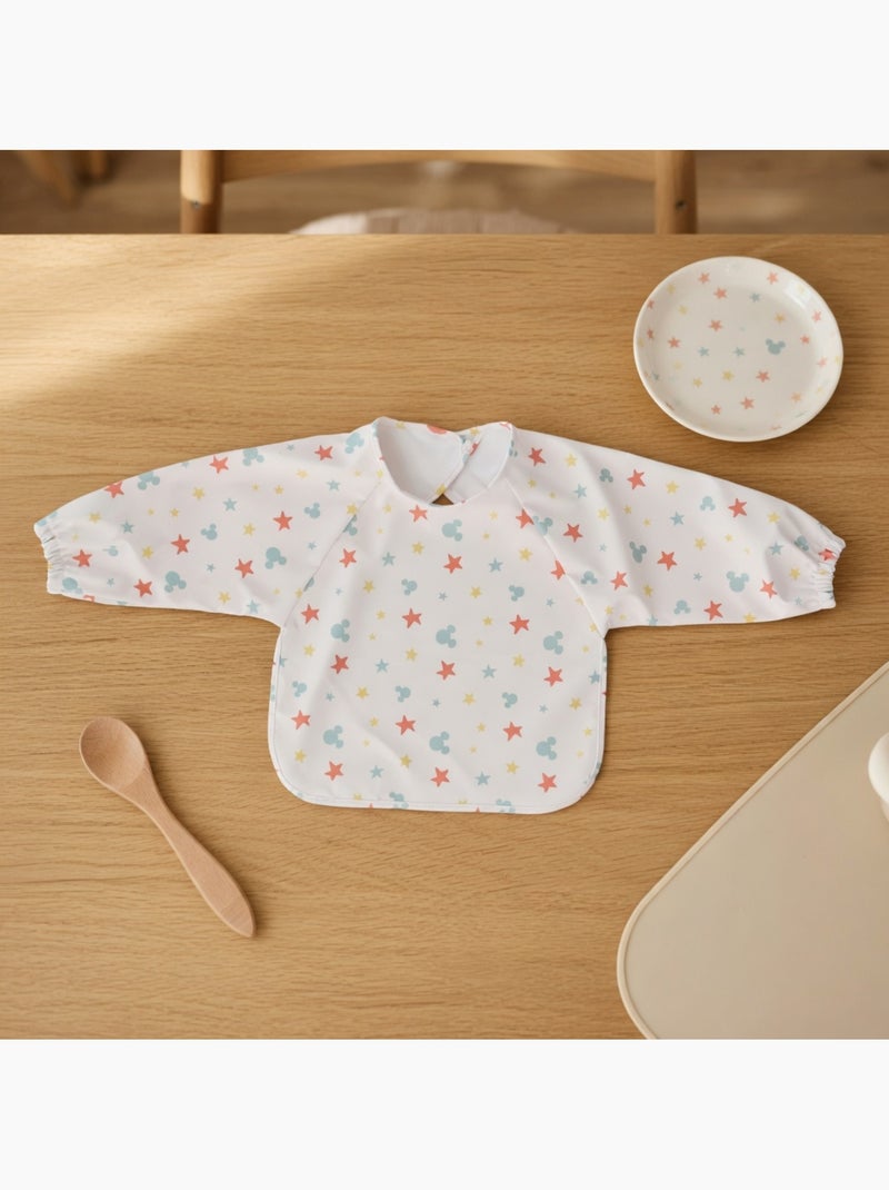 Bavoir tablier Mickey - 100% Polyester Blanc - Kiabi