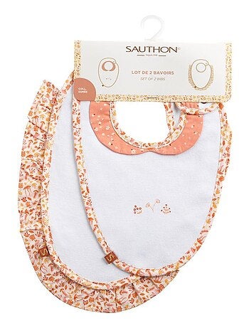 Bavoirs en coton blanc - SAUTHON
