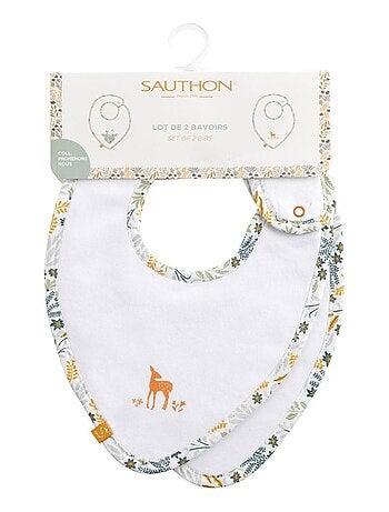 Bavoirs en coton blanc - SAUTHON