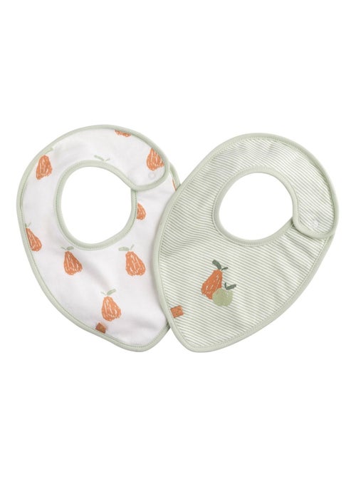 Bavoirs en coton lot de 2 Vert tilleul - SAUTHON - Kiabi