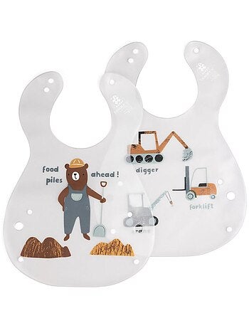 Bavoirs imprimés (2pcs) en EVA transparent