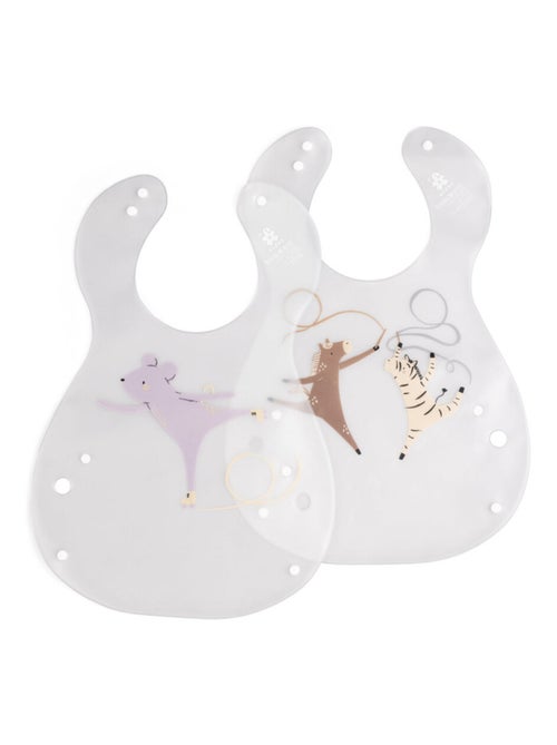 Bavoirs imprimés (2pcs) en EVA transparent - Kiabi