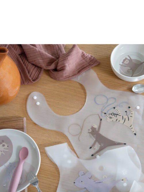 Bavoirs imprimés (2pcs) en EVA transparent - Kiabi